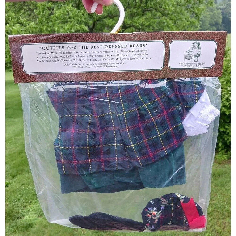 NEW 1993 VanderBear Wear ALICE Clothing Highland Fling Scottish Dance Collection - Picture 2 of 8